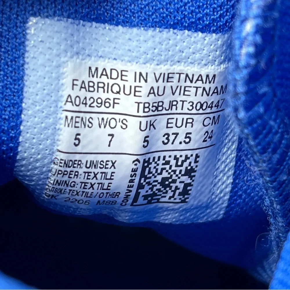 Converse High Top Sneakers in Bright Blue and White - Picture 10 of 10
